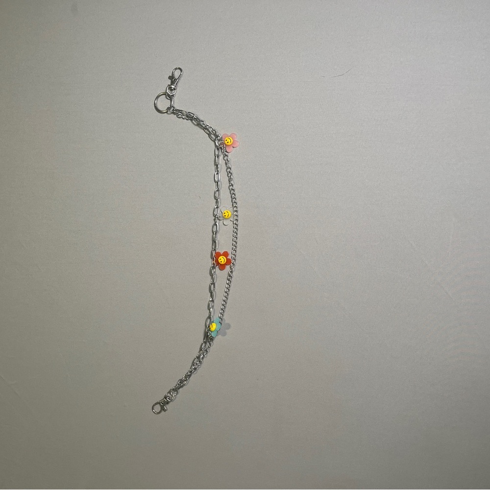 Colorful Beaded Silver chain